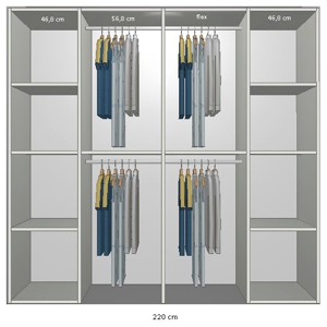 Inventar fra bredde 200 cm til 220 cm Model A